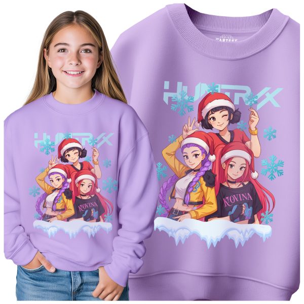 BLUZA HUNTRIX ŚWIĄTECZNA K-POP DEMON HUNTERS ŁOWCZYNIE DEMONÓW DZIECIĘCA
