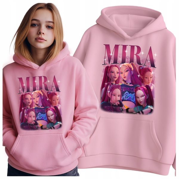 BLUZA HUNTRIX MIRA K-POP DEMON HUNTERS DZIECIĘCA Z KAPTUREM