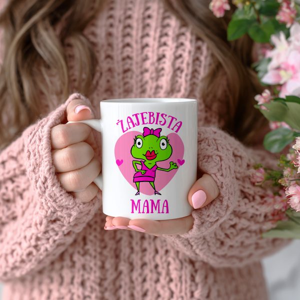KUBEK ŻAJEBISTA MAMA ŻABKA PREZENT NA DZIEŃ MAMY