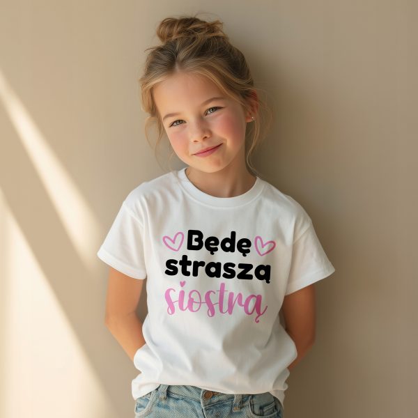 KOSZULKA DZIECIĘCA BĘDĘ STARSZĄ SIOSTRĄ
