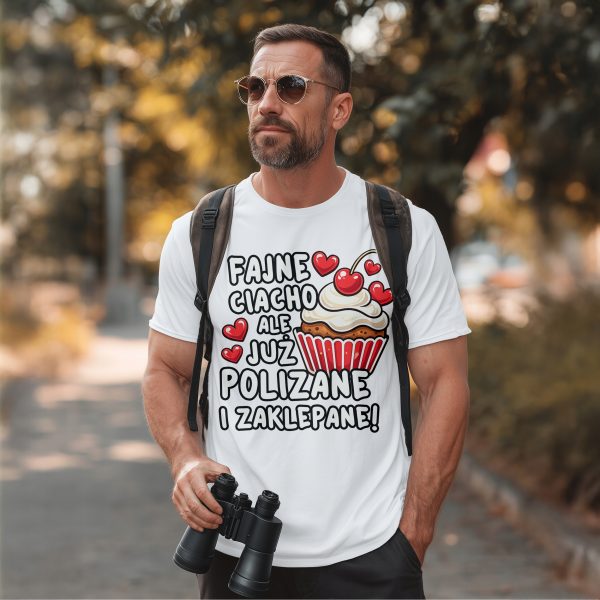 KOSZULKA MĘSKA FAJNE CIACHO ALE JUŻ POLIZANE I ZAKLEPANE NA WALENTYNKI