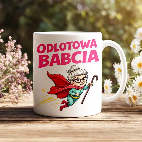 KUBEK DLA BABCI ODLOTOWA BABCIA DZIEŃ BABCI PREZENT OD WNUKA
