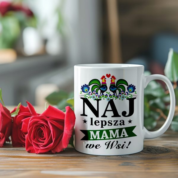 KUBEK NAJLEPSZA MAMA WE WSI IDEALNY PREZENT NA DZIEŃ MAMY