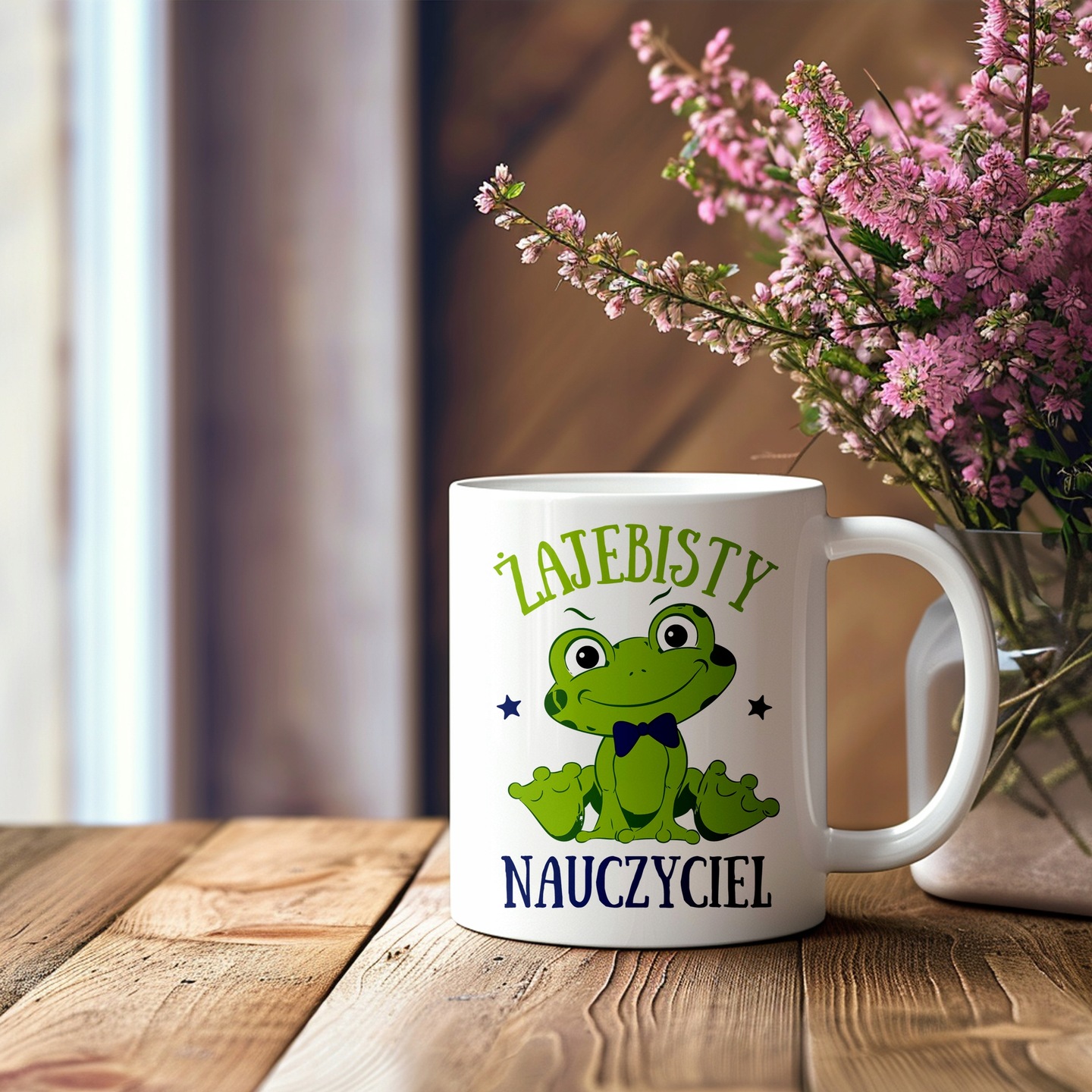 KUBEK Z NADRUKIEM ŻAJEBISTY NAUCZYCIEL PREZENT DLA NAUCZYCIELA NADRUK - obrazek 2