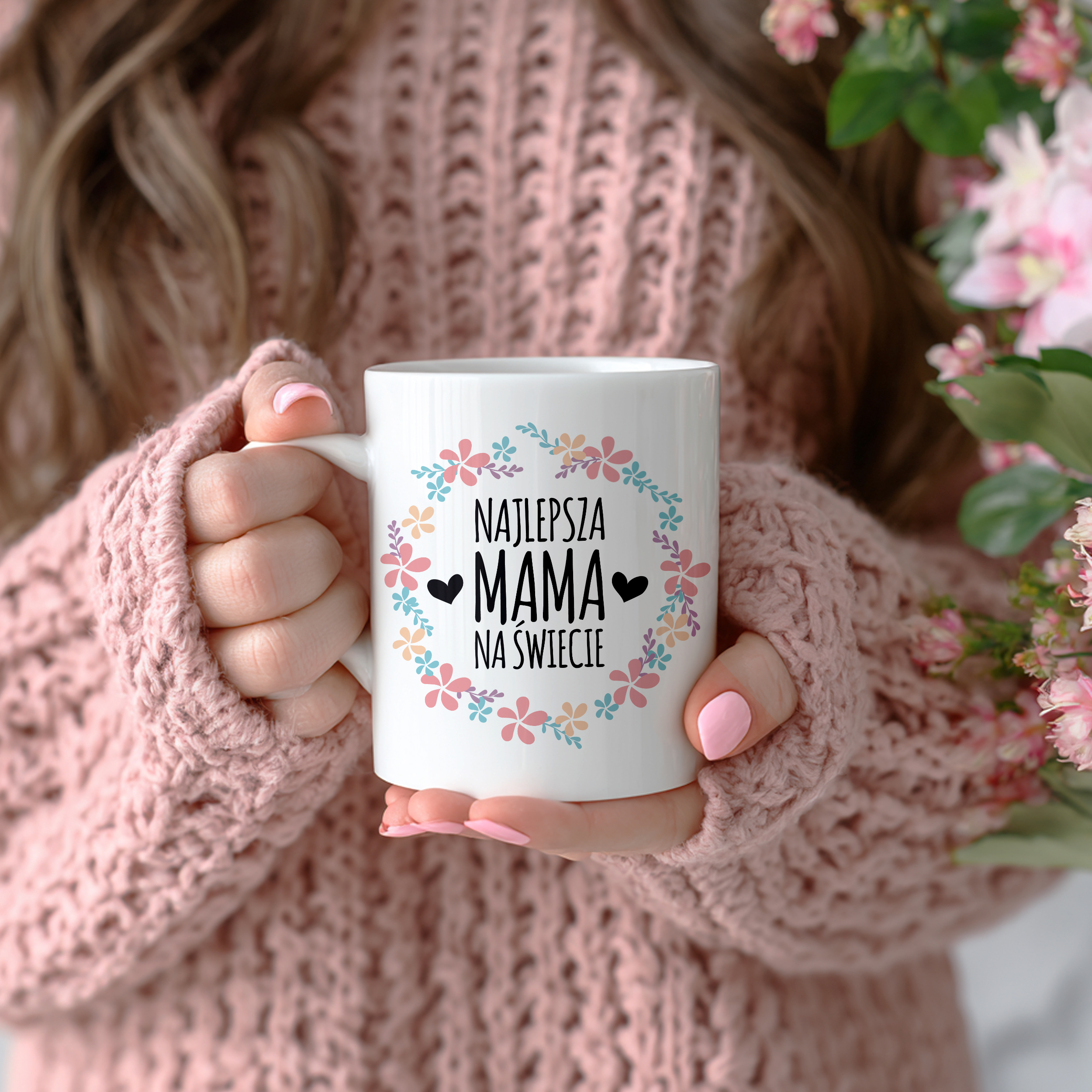 KUBEK Z NADRUKIEM NAJLEPSZA MAMA NA ŚWICIE DZIEŃ MAMY IDEALNY PREZENT - obrazek 2