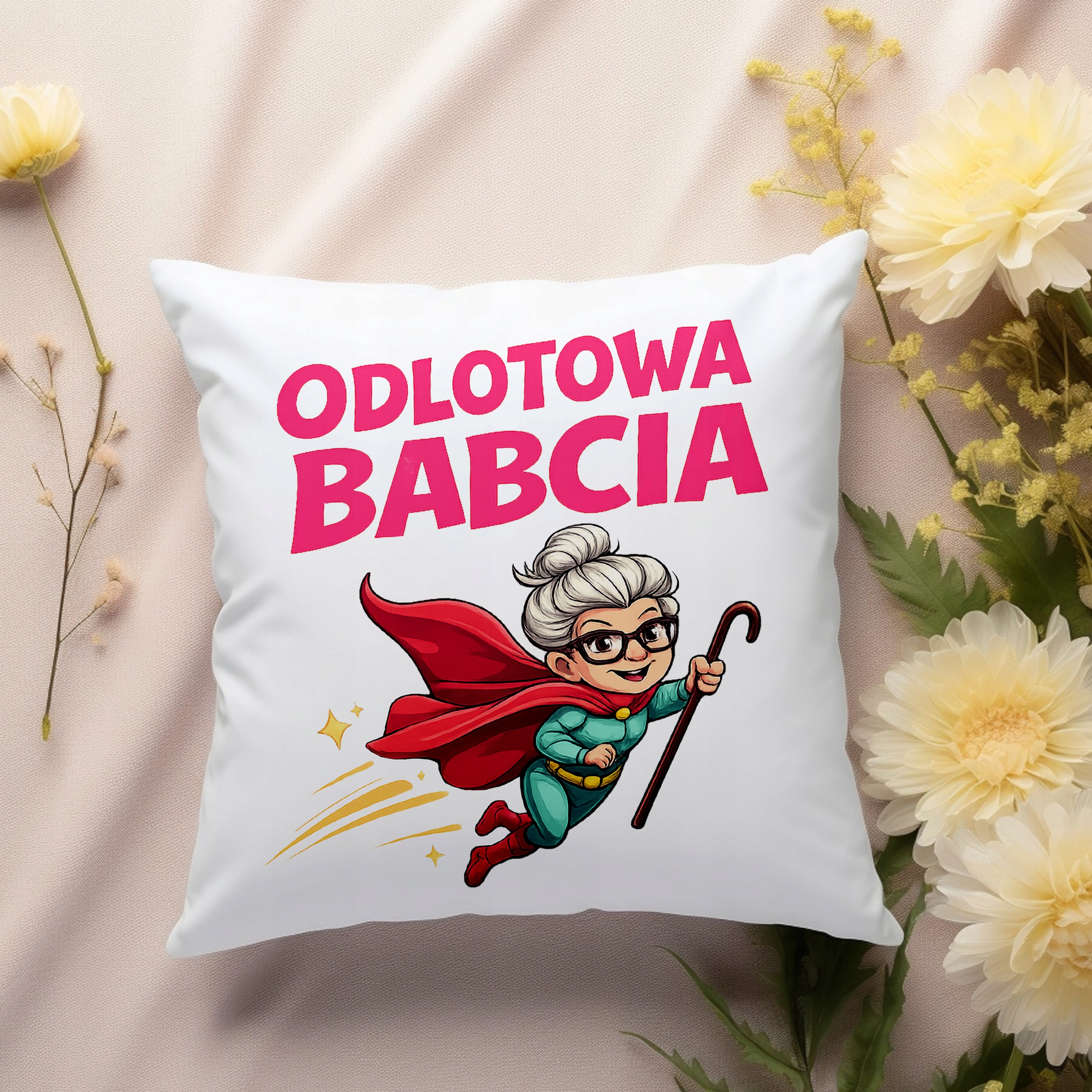 PODUSZKA DLA BABCI ODLOTOWA BABCIA DZIEŃ BABCI PREZENT - obrazek 2