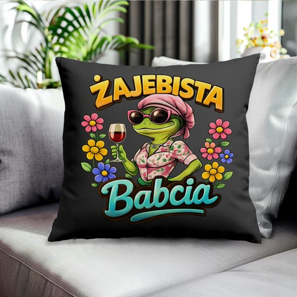 PODUSZKA DLA BABCI ŻAJEBISTA BABCIA PREZENT NA DZIEŃ BABCI