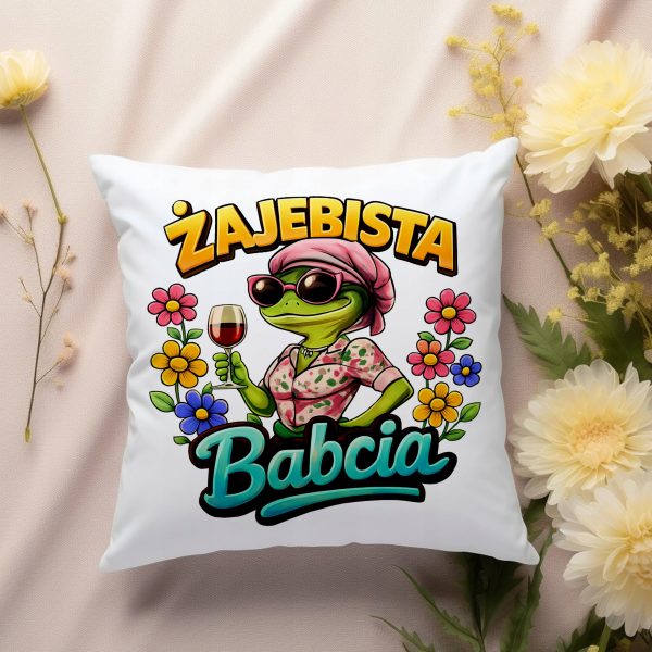 PODUSZKA DLA BABCI ŻAJEBISTA BABCIA PREZENT NA DZIEŃ BABCI