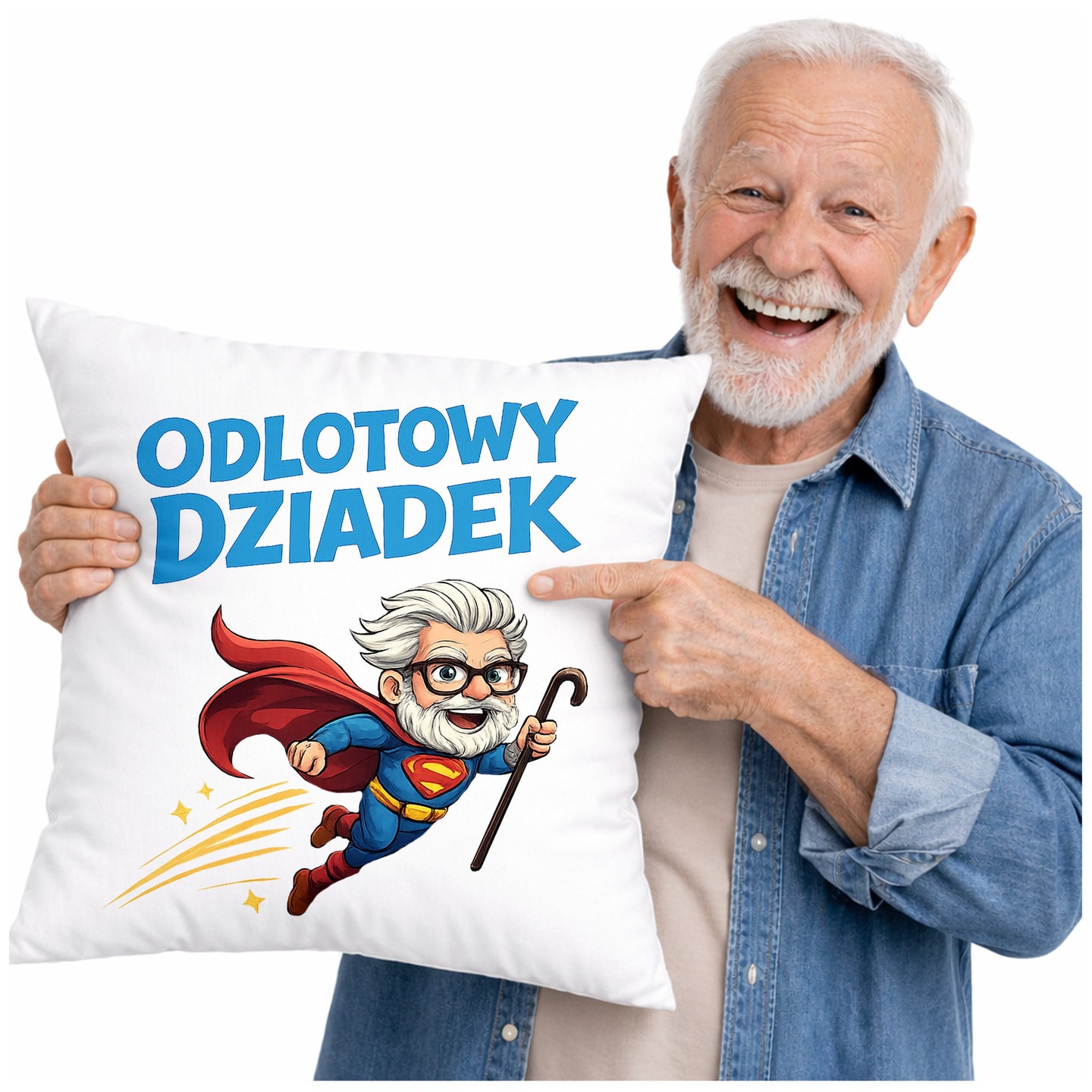 PODUSZKA DLA DZIADKA ODLOTOWY DZIADEK PREZENT NA DZIEŃ DZIADKA