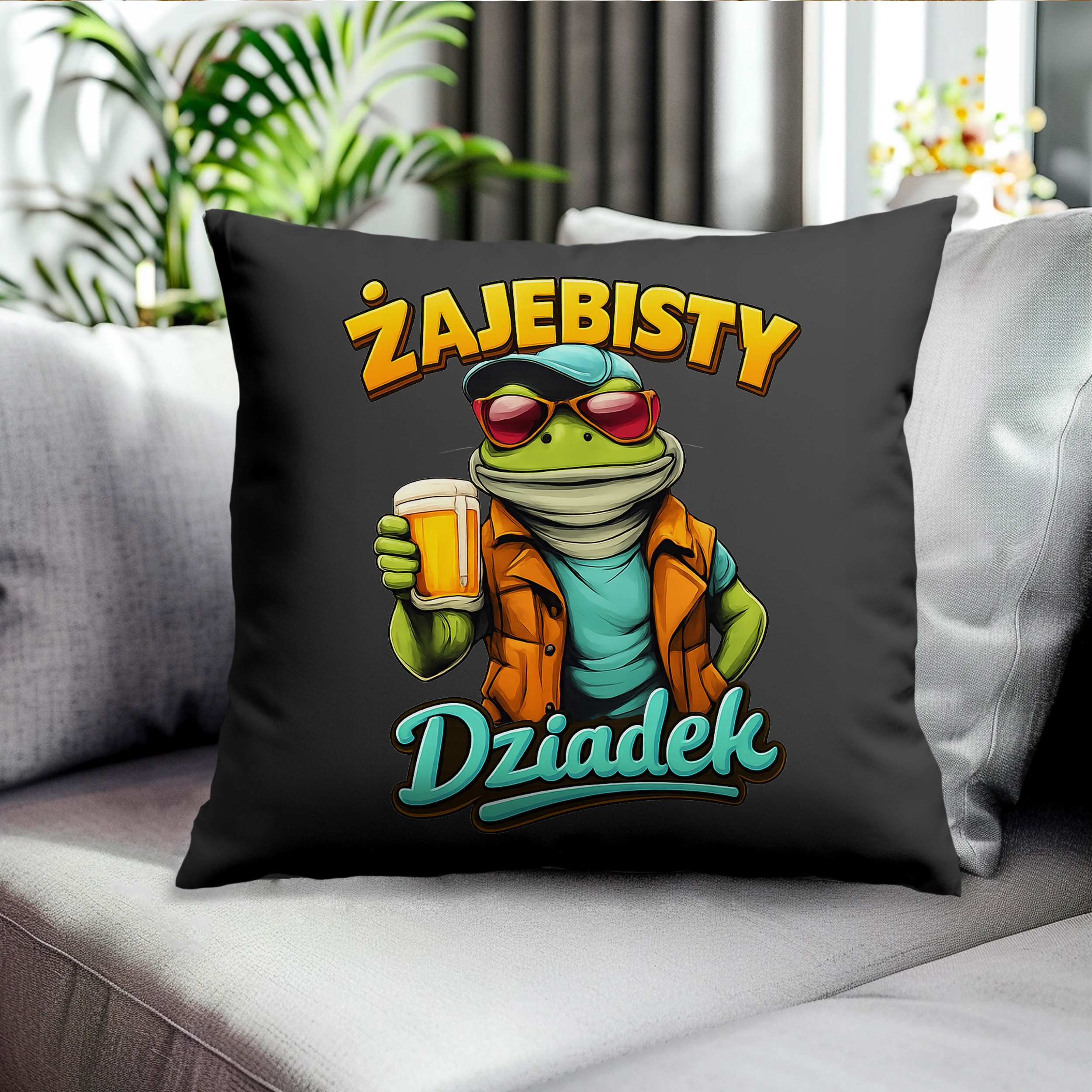 PODUSZKA DLA DZIADKA ŻAJEBISTY DZIADEK PREZENT NA DZIEŃ DZIADKA - obrazek 3