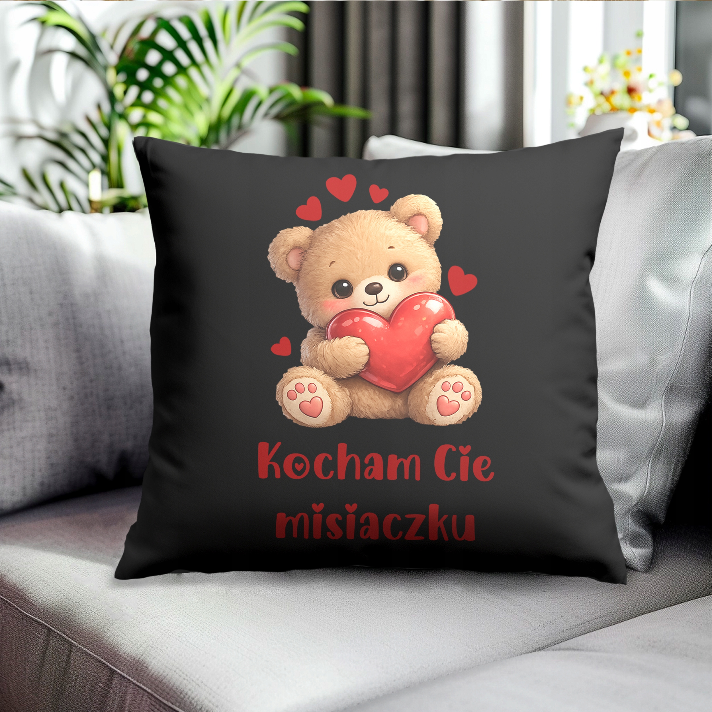 PODUSZKA KOCHAM CIĘ MISIACZKU SŁODKI PREZENT NA WALENTYNKI - obrazek 3