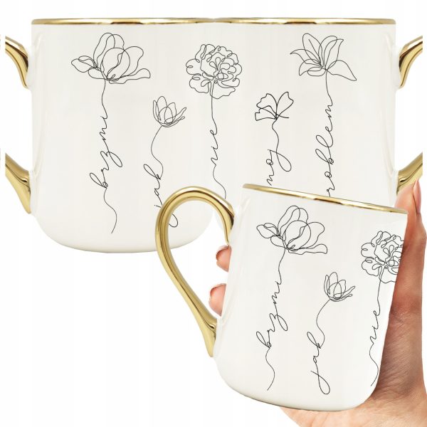 KUBEK DLA KOBIETY BRZMI JAK NIE MÓJ PROBLEM KWIATY PREZENT WIOSENNY