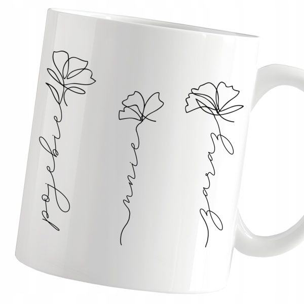 KUBEK DLA KOBIETY PO@EBIE MNIE ZARAZ KWIATY PREZENT WIOSENNY