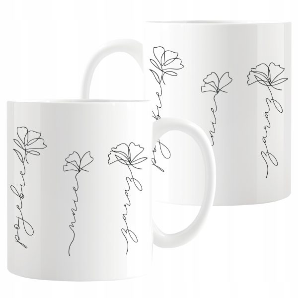 KUBEK DLA KOBIETY PO@EBIE MNIE ZARAZ KWIATY PREZENT WIOSENNY