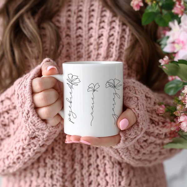 KUBEK DLA KOBIETY PO@EBIE MNIE ZARAZ KWIATY PREZENT WIOSENNY