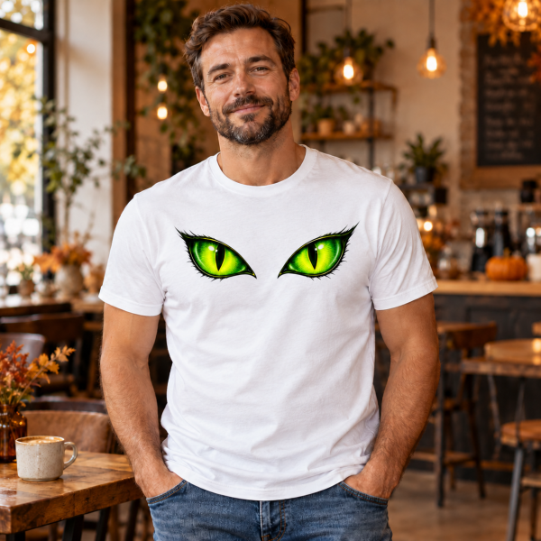 Wizualizacja koszulki Halloween 10 — produkt w użyciu