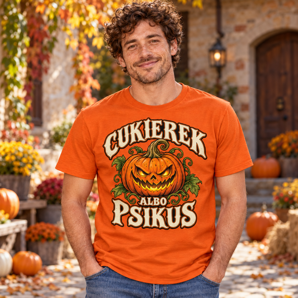Wizualizacja koszulki Halloween 3 — produkt w użyciu