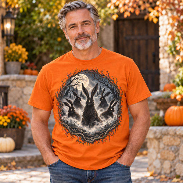 Wizualizacja koszulki Halloween 4 — produkt w użyciu