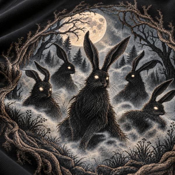 Wizualizacja koszulki Halloween 4 — zbliżenie nadruku
