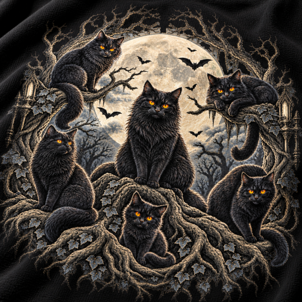 Wizualizacja koszulki Halloween 5 — zbliżenie nadruku