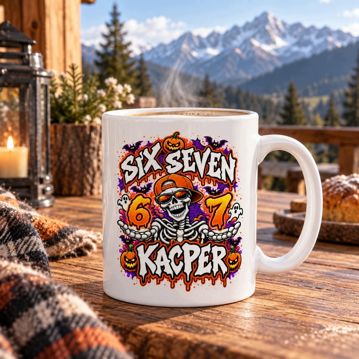 Kubek 330 ml Six Seven 67 Halloween z imieniem - obrazek 2