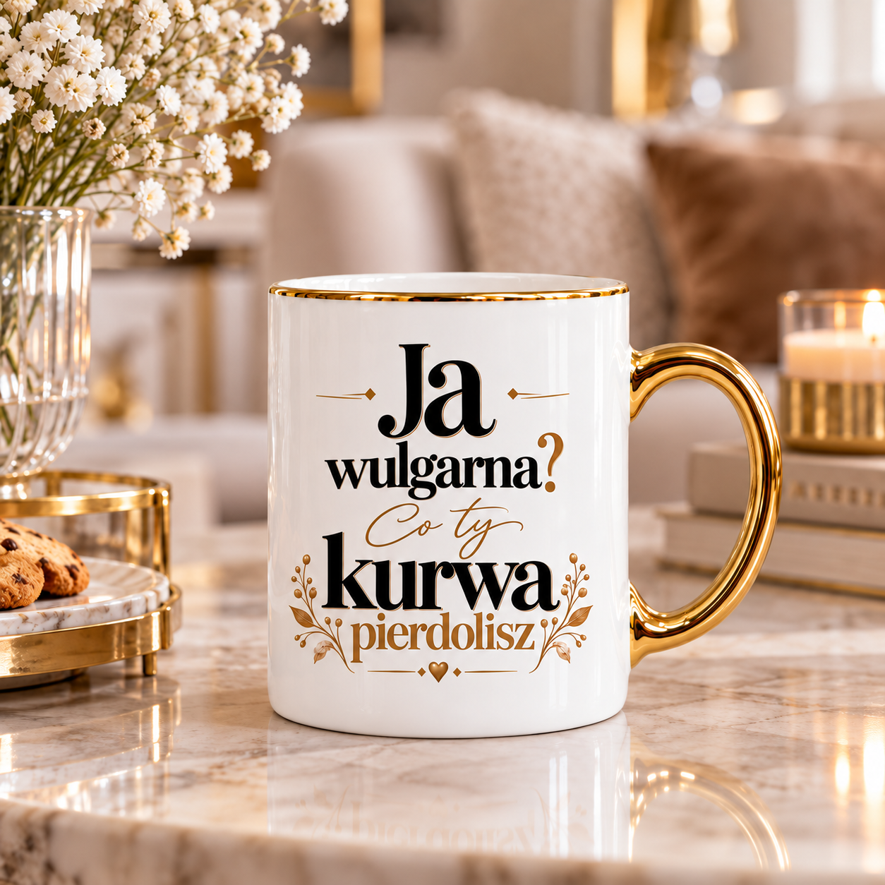 Kubek ze złotym uchem Ja wulgarna gdzie tam - obrazek 3