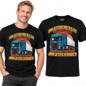 KOSZULKA MĘSKA KIEROWCA TIR WŁADCA SZOS CIĘŻARÓWKA PREZENT DLA KIEROWCY