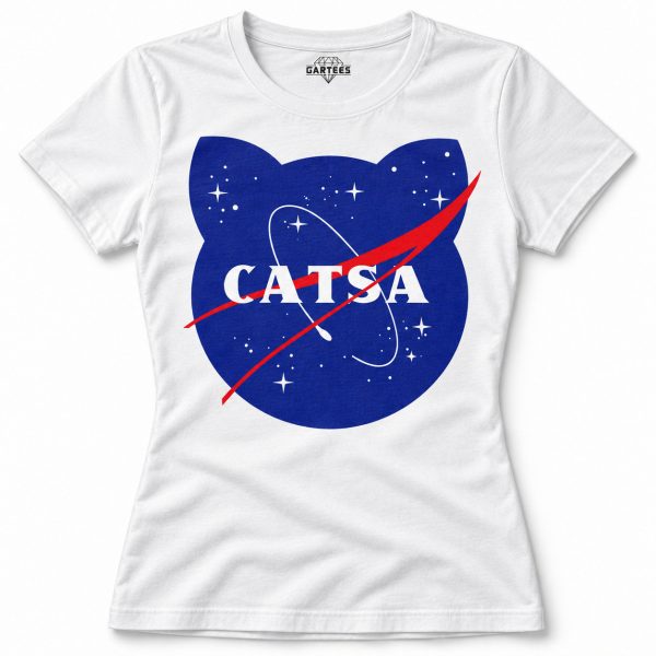 Koszulka damska CATSA kot w kosmosie