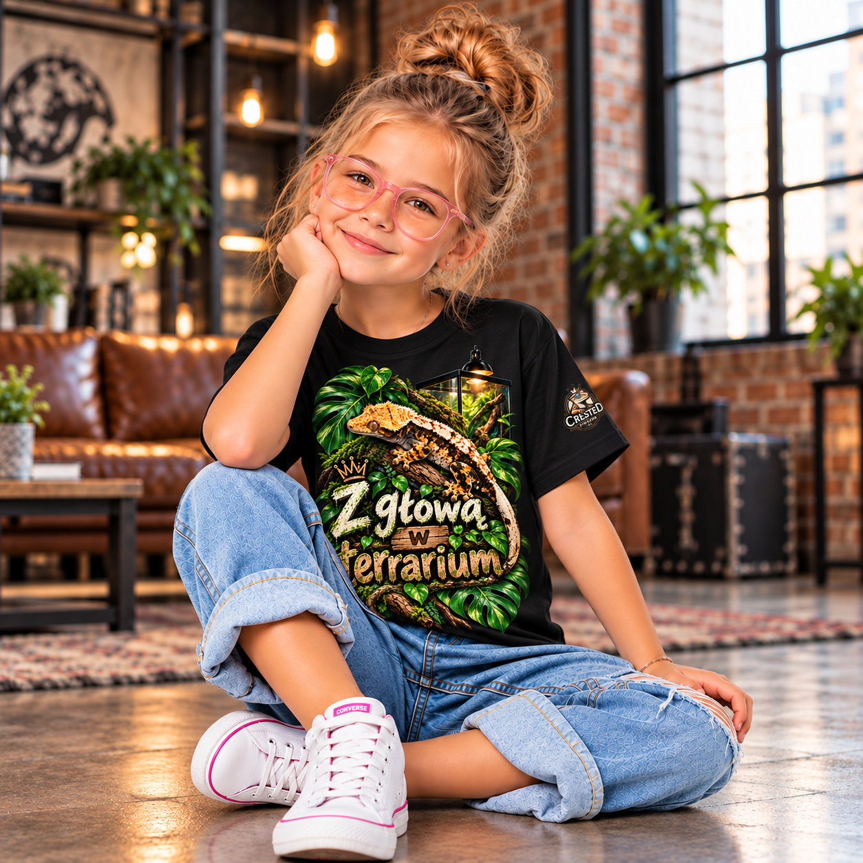 Koszulka dziecięca - Z głową w terrarium - CRESTED KINGDOM PL - obrazek 3
