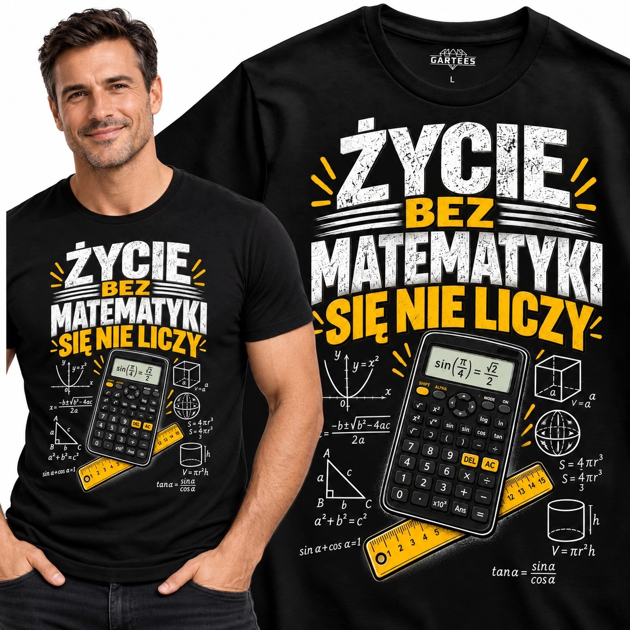 Koszulka męska Życie bez matematyki się nie liczy