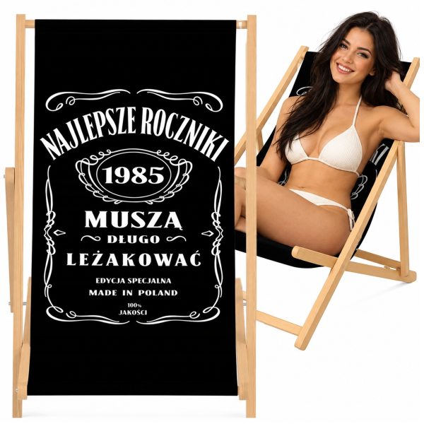 Leżak drewniany Najlepsze roczniki z rocznikiem — urodzinowy