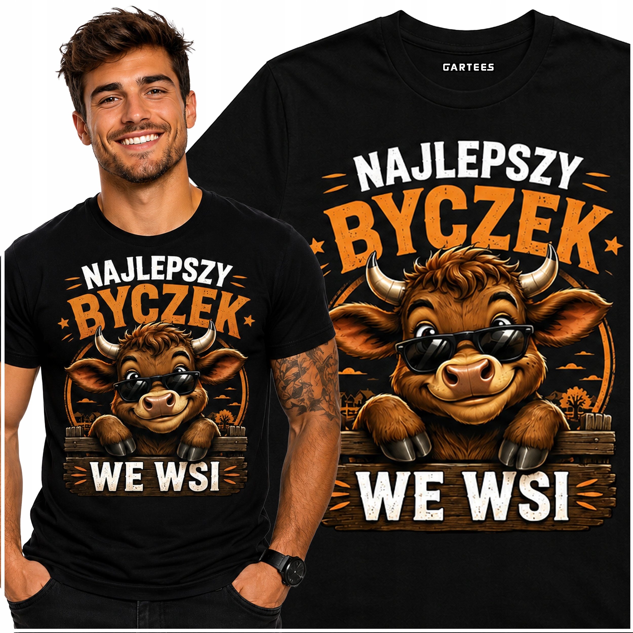 Koszulka męska Najlepszy byczek we wsi
