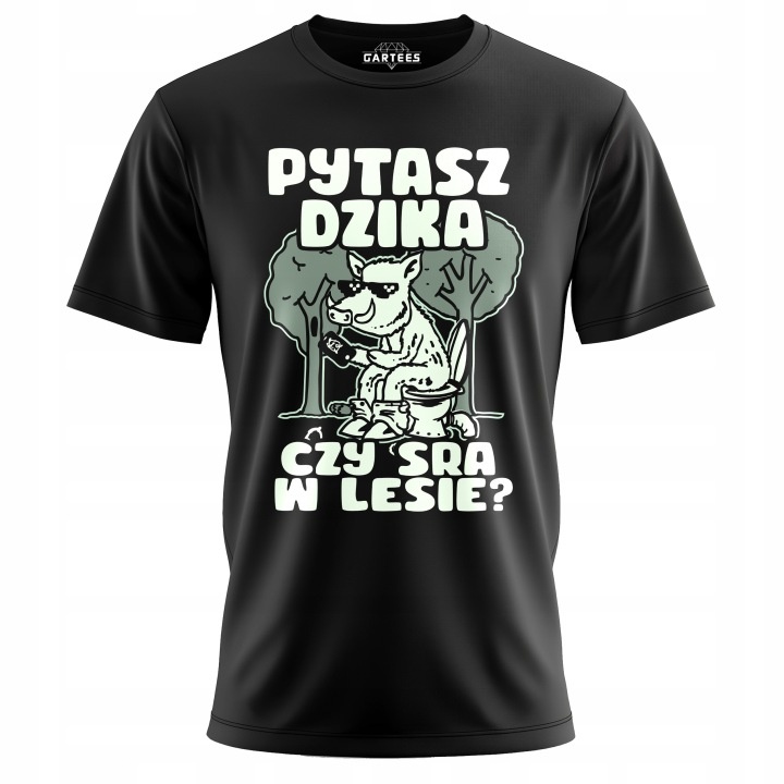 Koszulka męska Pytasz dzika czy sra w lesie - obrazek 4