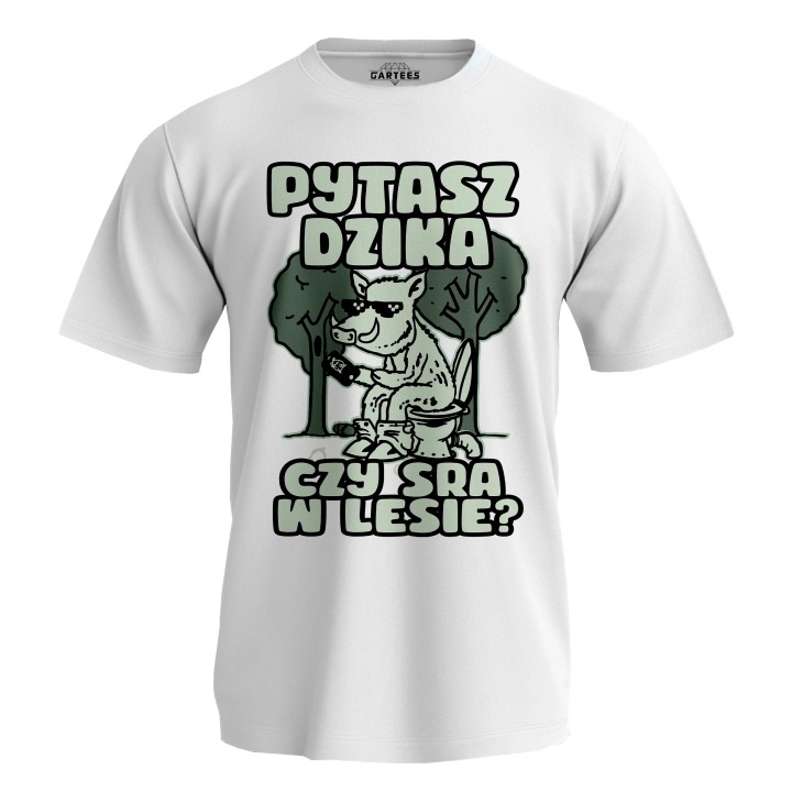 Koszulka męska Pytasz dzika czy sra w lesie - obrazek 5