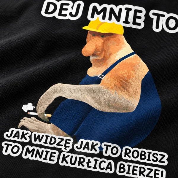 Dej mnie to — detal nadruku